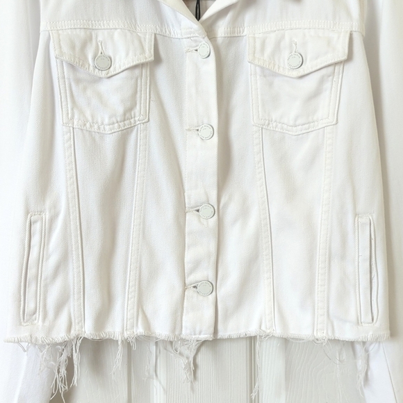Paige Vivienne This Sh*t Is Bananas Custom Relaxed Cropped Denim Jacket White L - Picture 8 of 15